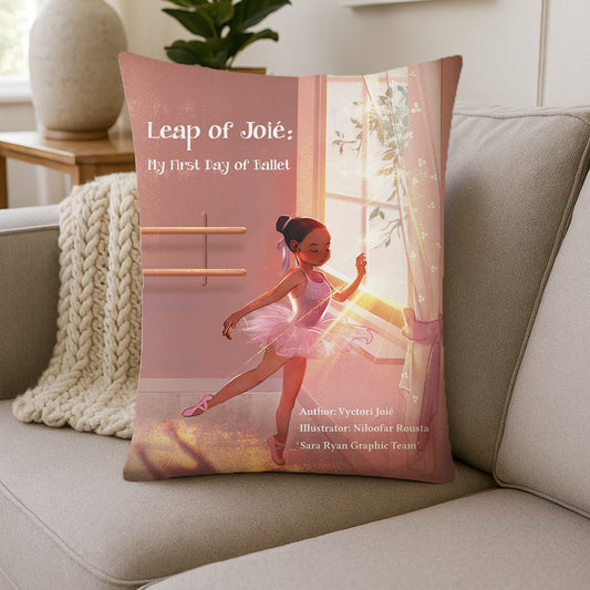 Leap of Joié Book Cover Pillow